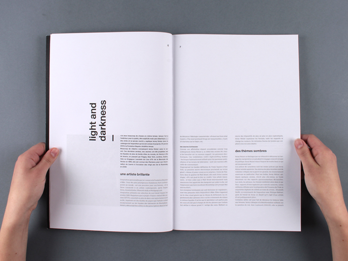 mise en page du livre Light and Darkness de Jenny Holzer
