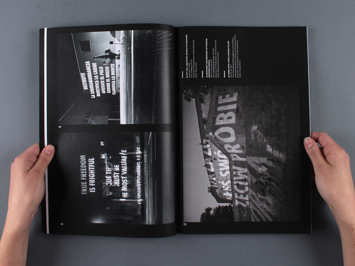 mise en page du livre Light and Darkness de Jenny Holzer