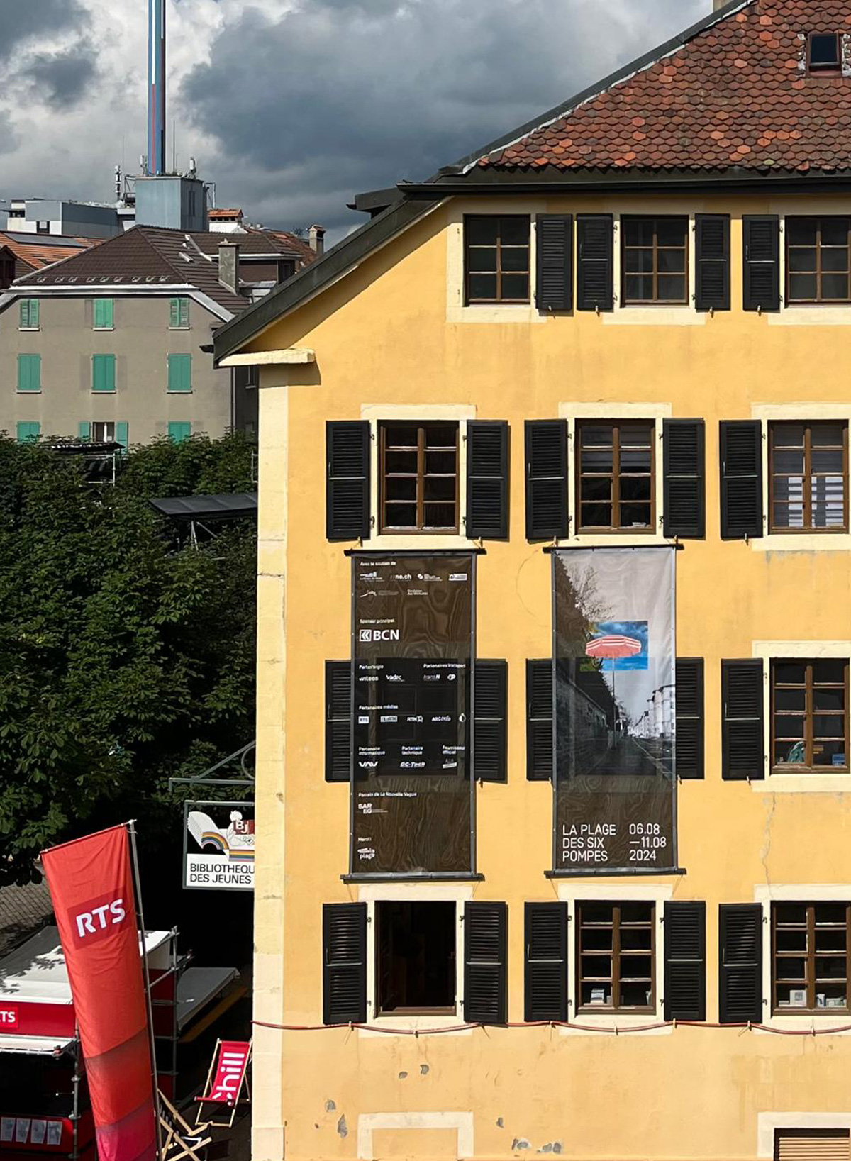 Bâche sponsors La Plage des Six Pompes 2024